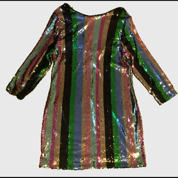 (NEW) Fancy glitter colored midi-mini dress